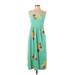 Corey Lynn Calter Casual Dress - Maxi: Green Tropical Dresses - Women's Size Small