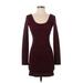 Forever 21 Cocktail Dress - Mini: Burgundy Brocade Dresses - Women's Size Small