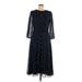 Shoshanna Casual Dress - Midi: Blue Polka Dots Dresses - New - Women's Size 10