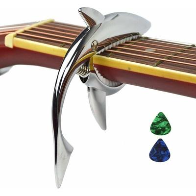 Melod Gitarren-Kapodaster aus Zinklegierung, Shark-Kapodaster für Akustik- und E-Gitarre mit gutem