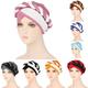 Deux tons câble tresse Turban casquette chapeau cheveux Bonnet tête écharpe Wrap couverture Turban chapeau pour femmes dames