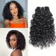 1Pc Paquets De Cheveux Humains Bouclés Vague D'eau Courte Extensions De Cheveux Humains Noirs Naturels Cheveux Ondulés / Cheveux Lisses Paquets De Cheveux 8 Pouces Vague Bouclée Avec Cheveux Humains