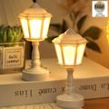 1pc Rétro LED Lampe De Bureau, Mini Lampe De Table Mini Lampadaires Design Nuit Décor Lumières Lampe De Chevet Pour Chambre Décor À La Maison