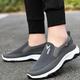Men's Slip On Casual Sneakers, Respirant Semelle Souple Anti-dérapante Chaussures En Toile Pour Marche En Plein Air Jogging, Toutes Saisons