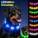 1pc Collier Lumineux À LED Pour Chien, Rechargeable Par USB, Avec 3 Modes D'éclairage, Collier Pour Animal De Compagnie Étanche Et Réglable Pour Chiens Et Chats De Grande, Moyenne Et Petite Taille