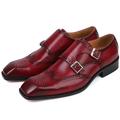 Homme Mocassins et Slip On Chaussures Bullock Chaussures habillées Chaussures de moine Marche Entreprise Gentilhomme britannique Mariage Bureau et carrière Soirée Evénement Cuir synthétique