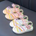 Toddler Girls Trendy Transparent Cross Strap Flat Sandals, Sandales Plates Pour Enfants À Bout Ouvert Et Antidérapantes Pour L'extérieur Avec Fermeture À Crochet Et Boucle