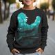 Jungen 3D Dinosaurier Pullover Langarm 3D-Druck Herbst Winter Modisch Strassenmode Cool Polyester kinderkleidung 3-12 Jahre Outdoor Casual Täglich Regular Fit