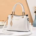 TEMU Sac à Main Élégant pour Femme avec Bandoulière Détachable, Accessoires Dorés & Charme Feuille Chic - Cartable pour , Sac Décontracté Chic | Sac à Main et Élégant | Sac