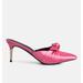 London Rag Queenie Satin Stiletto Mule Sandals - Pink - US 10