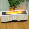 Flammen-Aromatherapie-Diffusor-Luftbefeuchter Holzmaserung-Diffusor für ätherische Öle Ultraschall-Aroma-Luftbefeuchter mit Fernbedienung und LED-Licht Aromatherapie-Diffusor für Zuhause