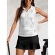 Per donna POLO Bianco Senza maniche Superiore Abbigliamento da golf da donna Abbigliamento Abiti Abbigliamento