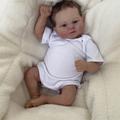 19inch Already Painted Finished Reborn Baby Doll Elijah Awake Newborn Baby Size 3D Skin Visible Veins Collectible Art Doll