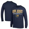 Men's Champion Navy College of New Jersey Lions Stack Baseball Long Sleeve T-Shirt