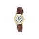 Ravel Ladies Gilt Day/Date Brown Faux Leather Strap Watch R0706.42.2
