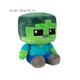 (Zombie, 26cm/10.2in) Minecraft Plush Toy Creeper Enderman Pig Pixel Doll