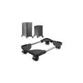 DELONGKE Pc Stand for Floor,Computer Tower Stand with 4 Casters Pc Holder Mobile PC Stand 25Kg Black