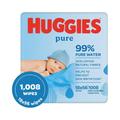 Huggies Pure, Baby Wipes, 18 Packs (1008 Wipes Total) 99 Percent Pure Water Wipes Fragrance Free for Gentle Cleaning and Protection Natural Wet Wipes