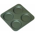 Mermaid 4 Cup Hard Anodised Yorkshire Pudding Tray Pan Tin Tart Muffin Bun Tray