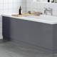 Modern Bathroom 1700mm Front Bath Panel 18mm MDF Grey Gloss Plinth Easy Cut