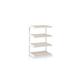 Norstone ESSE White With 4 Oak Shelves HiFi Rack Hi-Fi AV Furniture Stand