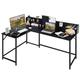 166cm L-shaped Computer Desk Space-saving Corner Computer Workstation