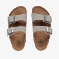 Birkenstock Grey Faux Leather Sandals