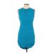 Zara Casual Dress - Mini: Teal Dresses - Women's Size Large