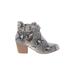 Fergalicious Ankle Boots: Gray Animal Print Shoes - Women's Size 6