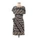 DM Donna Morgan Casual Dress - Wrap: Tan Jacquard Dresses - Women's Size 6