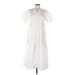 Who What Wear Casual Dress - Shirtdress: White Dresses - New - Women's Size Medium