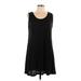 Comfy U.S.A. Casual Dress - Shift: Black Solid Dresses - Women's Size Large