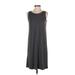 Eileen Fisher Casual Dress - Slip dress: Gray Solid Dresses - Women's Size Small Petite