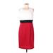 Tiana B. Casual Dress - Sheath: Red Color Block Dresses - Women's Size 10