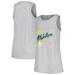 Women's Soft as a Grape Gray Oakland Athletics Gauze High Neck Tank Top