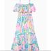 Lilly Pulitzer Dresses | Lilly Pulitzer Girls Small Off Shoulder Maxi Dress Seraphina | Color: Blue/Pink | Size: Sg