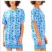 Lilly Pulitzer Dresses | Lilly Pulitzer Lapis Blue Costa Verde Lowe Xl | Color: Blue/White | Size: Xl