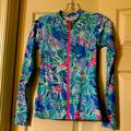 Lilly Pulitzer Jackets & Coats | Lilly Pulitzer Vibrant Zip Jacket Xs | Color: Blue/Pink | Size: Xs