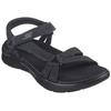 Sandale SKECHERS "GO WALK FLEX SANDAL-SUBLIME-X", Damen, Gr. 41, schwarz, Textil, unifarben, casual, Schuhe, Sommerschuh, Sandalette, Klettschuh, mit Goga Mat Footbed, Topseller