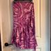 Lularoe Skirts | L Lularoe Bella Wrap Skirt | Color: Purple/White | Size: L