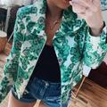 Burberry Jackets & Coats | Burberry Floral Blazer Jacket Tropica Print Linen | Color: Green/Pink | Size: 6