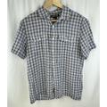 Michael Kors Shirts | Michael Kors Tailored Fit Shirt Men's Sz M Short Sleeve Button Up Plaid | Color: Gray | Size: M