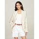 Kurzblazer TOMMY HILFIGER "CASUAL LINEN REGULAR SB BLAZER" Gr. 46, beige (light beige) Damen Blazer