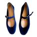 J. Crew Shoes | J. Crew Sz 9 Blue Velvet Mary Jane Flats | Color: Blue | Size: 9