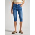 Caprijeans PEPE JEANS "SKINNY CROP" Gr. 28, N-Gr, blau (medium used) Damen Jeans Röhrenjeans