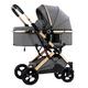 2 in 1 Baby Stroller for Newborn, Baby Strollers for Infant and Toddler, High Landscape Shock-Absorbing Carriage Two-Way Pram Trolley Baby Pushchair Ideal for 0-36 Months (Color : Grey A)