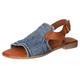 Sandale MUSTANG SHOES Gr. 40, blau (jeansblau, braun) Damen Schuhe Sommerschuh, Sandalette, Klettschuh, mit Klettverschluss
