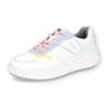 Plateausneaker DOCKERS BY GERLI, Damen, Gr. 38, weiß (weiß, multi), Lederimitat, Textil, modisch, Schuhe, im coolem Farbmix, Freizeitschuh, Halbschuh, Schnürschuh