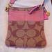 Coach Bags | Coach Signature Jacquard Pink Stripe Swing-Pack Crossbody Bag | Color: Pink/Tan | Size: Os