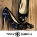 Tory Burch Shoes | New Tory Burch Lace Heels Size 8 | Color: Black/Cream | Size: 8